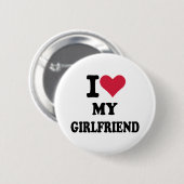 私は私のガールフレンドを愛します 缶バッジ (正面&裏面)