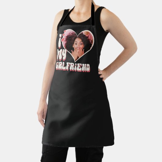 私は私のガールフレンドを愛しカスタムている黒 エプロン (インサイチュ)