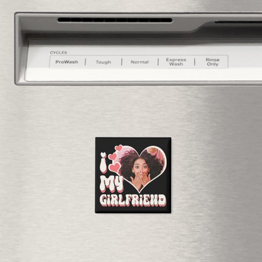 私は私のガールフレンドを愛しカスタムている黒 マグネット (インサイチュ (食洗機))