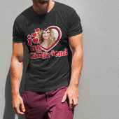 私は私のガールフレンドを愛しカスタムている黒 Tシャツ