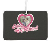 私は私のガールフレンドを愛しパーソナライズされたていカスタムる写真 カーエアーフレッシュナー (裏面)