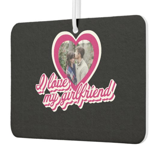 私は私のガールフレンドを愛しパーソナライズされたていカスタムる写真 カーエアーフレッシュナー (左)