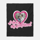 私は私のガールフレンドを愛しパーソナライズされたていカスタムる写真 フリースブランケット (正面)