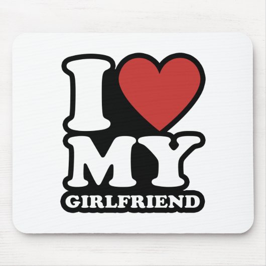 私は私のガールフレンドを愛し、私はハート私のgfを愛する マウスパッド (正面)