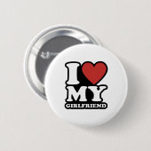 私は私のガールフレンドを愛し、私はハート私のgfを愛する 缶バッジ (正面&裏面)