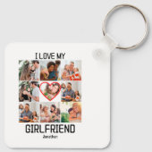 私は私のガールフレンドを愛カスタムする9 Photo Collage キーホルダー (裏面)