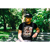 私は私のガールフレンドを愛カスタムする9 Photo Collage Tシャツ