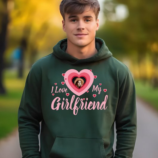 私は私のガールフレンドカスタムの写真の名カスタマイズ前 パーカ