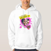 私は私のガールフレンドカスタムの写真文字y2k大好き パーカ (正面)