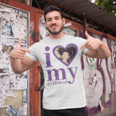 私は私のガールフレンドカスタムの写真Tシャツが大好き Tシャツ