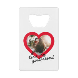 私は私のガールフレンドカスタムの赤バレンタインの写真が大好き クレジットカード栓抜き