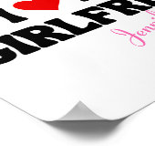 私は私のガールフレンドハートロマンチック名前をカスタムする ポスター (角)