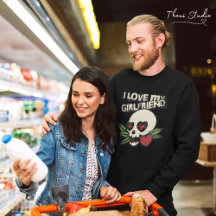 私は私のガールフレンドヴィンテージスカルハートカップルが大好き