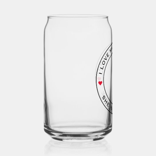 私は私のガールフレンド素晴らしの写真文字ハートを愛する ガラス缶 (右)