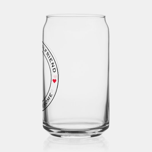 私は私のガールフレンド素晴らしの写真文字ハートを愛する ガラス缶 (左)