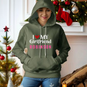 私は私のガールフレンド黒が大好エレガントき パーカ