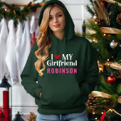 私は私のガールフレンド黒が大好エレガントき パーカ