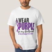 私は私のガールフレンド10の線維筋痛のための紫色を身に着けています Tシャツ (正面)
