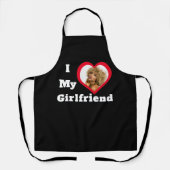 私は私のガールフレンドbaeパーソナライズされたのカスタム写真 エプロン (正面)