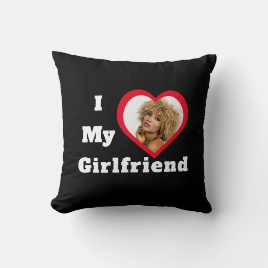 私は私のガールフレンドbaeパーソナライズされたのカスタム写真 クッション (正面)