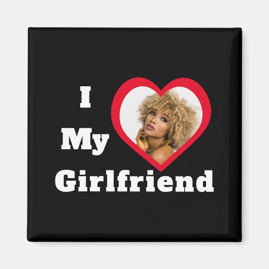 私は私のガールフレンドbaeパーソナライズされたのカスタム写真 マグネット (正面)