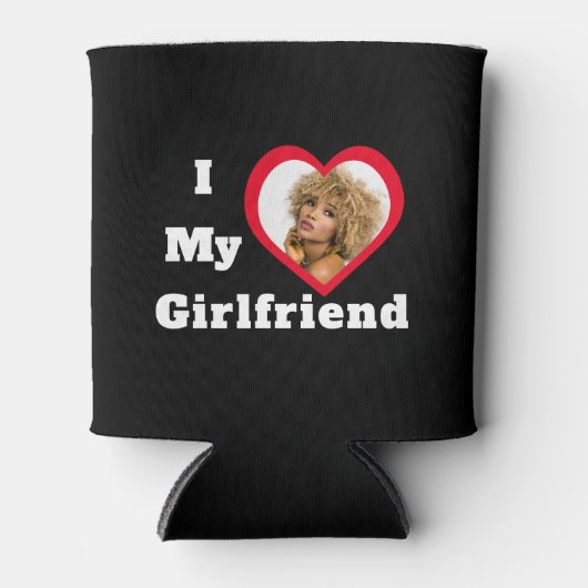 私は私のガールフレンドbaeパーソナライズされたのカスタム写真 缶クーラー (正面)