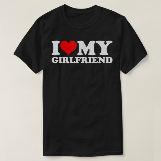 私は私のガールフレンドGf Iハート私のGf Valentines d Tシャツ (デザイン正面)