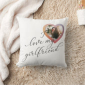私は私のガールフレンドRomantスクリプトのバレンタイン写真が大好き クッション (ブランケット)