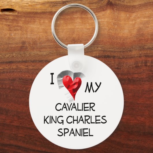私は私のキャリバリーキングチャールズスパニエル犬 キーホルダー (正面)