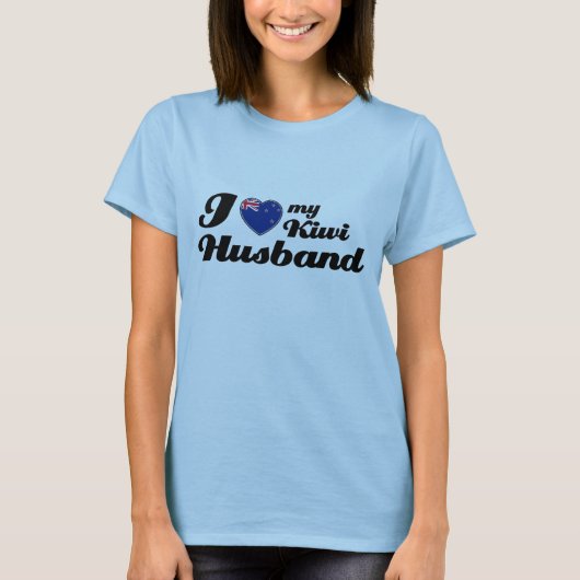 私は私のキーウィの夫を愛します Tシャツ (正面)