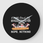 私は私のギベアシトメーターNopeをチェックしよう、ない牛 ラージ壁時計 (正面)