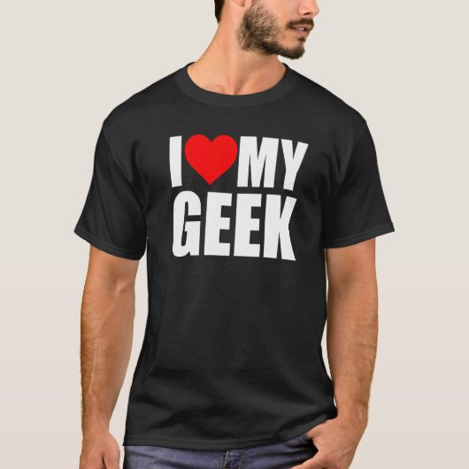 私は私のギークの知的な神経ScienceカップルMが大好き Tシャツ (正面)