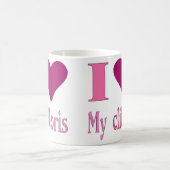 私は私のクリトリスを愛します コーヒーマグカップ (中央)