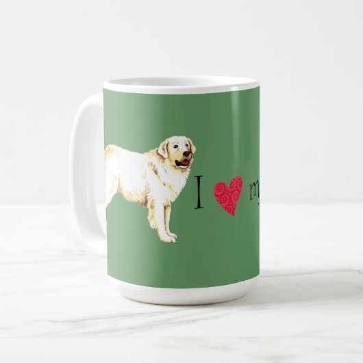 私は私のクヴァスが大好き コーヒーマグカップ (正面左)