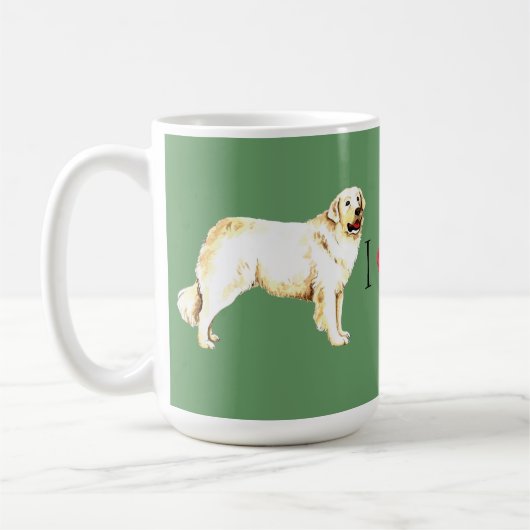 私は私のクヴァスが大好き コーヒーマグカップ (左)