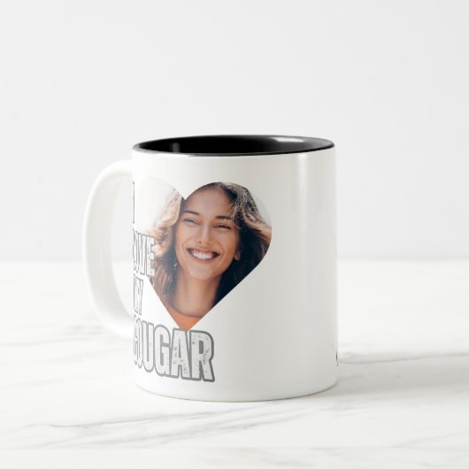 私は私のクーガーのガールフレンドのボーイフレンドのギフトが大好き ツートーンマグカップ (正面左)