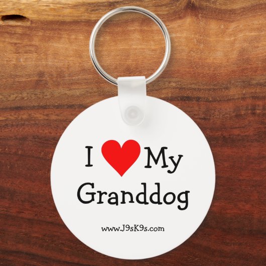 私は私のグランドドッグのキーチェーンが大好き キーホルダー (正面)