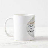 "私は私のグレイハウンド"犬の芸術のパステル愛します コーヒーマグカップ (左)