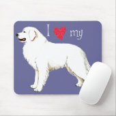 私は私のグレート・ピレニーズを愛します マウスパッド (マウス)