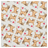 私は私のケアーン・テリアを愛します ファブリック (見本)