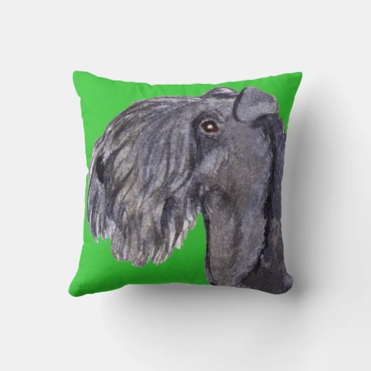 私は私のケリー青テリアを愛します クッション (裏面)