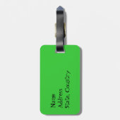 私は私のケリー青テリアを愛します ラゲッジタグ (裏面縦)