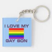 私は私のゲイの息子を愛する – 家族のサポートゲイの権利 キーホルダー (裏面)