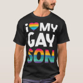 私は私のゲイソンシャツゲイプライドギフトLGBTが大好き Tシャツ (正面)