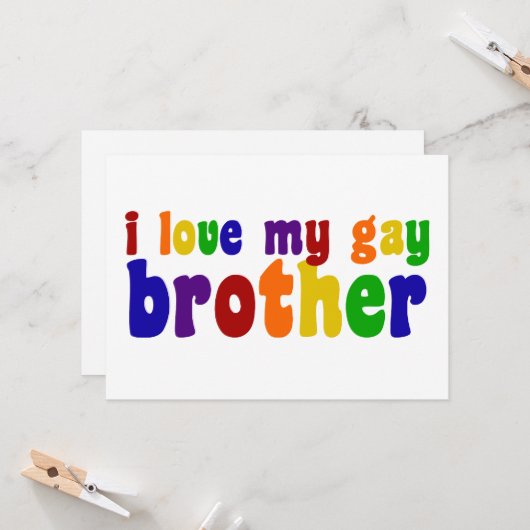 私は私のゲイ兄弟 カード (正面/裏面インサイチュ)