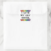 私は私のゲイ妹LGBTギフトゲイレズビアンマーチ大好き スクエアシール (バッグ)