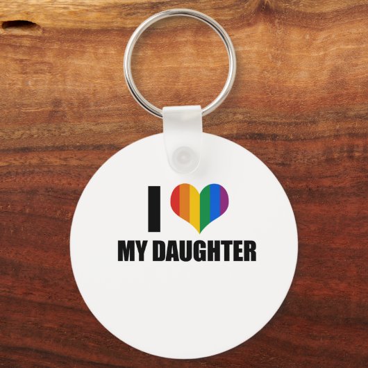 私は私のゲイ娘が大好き キーホルダー (正面)