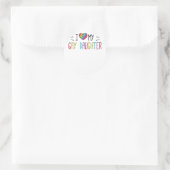 私は私のゲイ娘LGBTギフトゲイレズビアンマーク大好き ラウンドシール (バッグ)