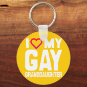 私は私のゲイ孫娘が大好き – -.png キーホルダー (正面)