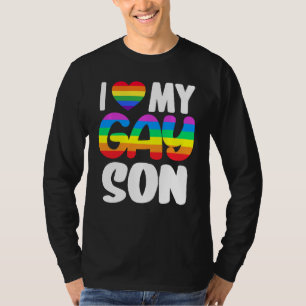 私は私のゲイ息子プライドLGBTレインボーファミリーサポートが大好き Tシャツ